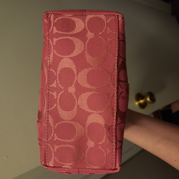 NWT Coach Vintage Y2K Peony Hot Pink Classic Signature Top Handle Mini Purse - Picture 7 of 8